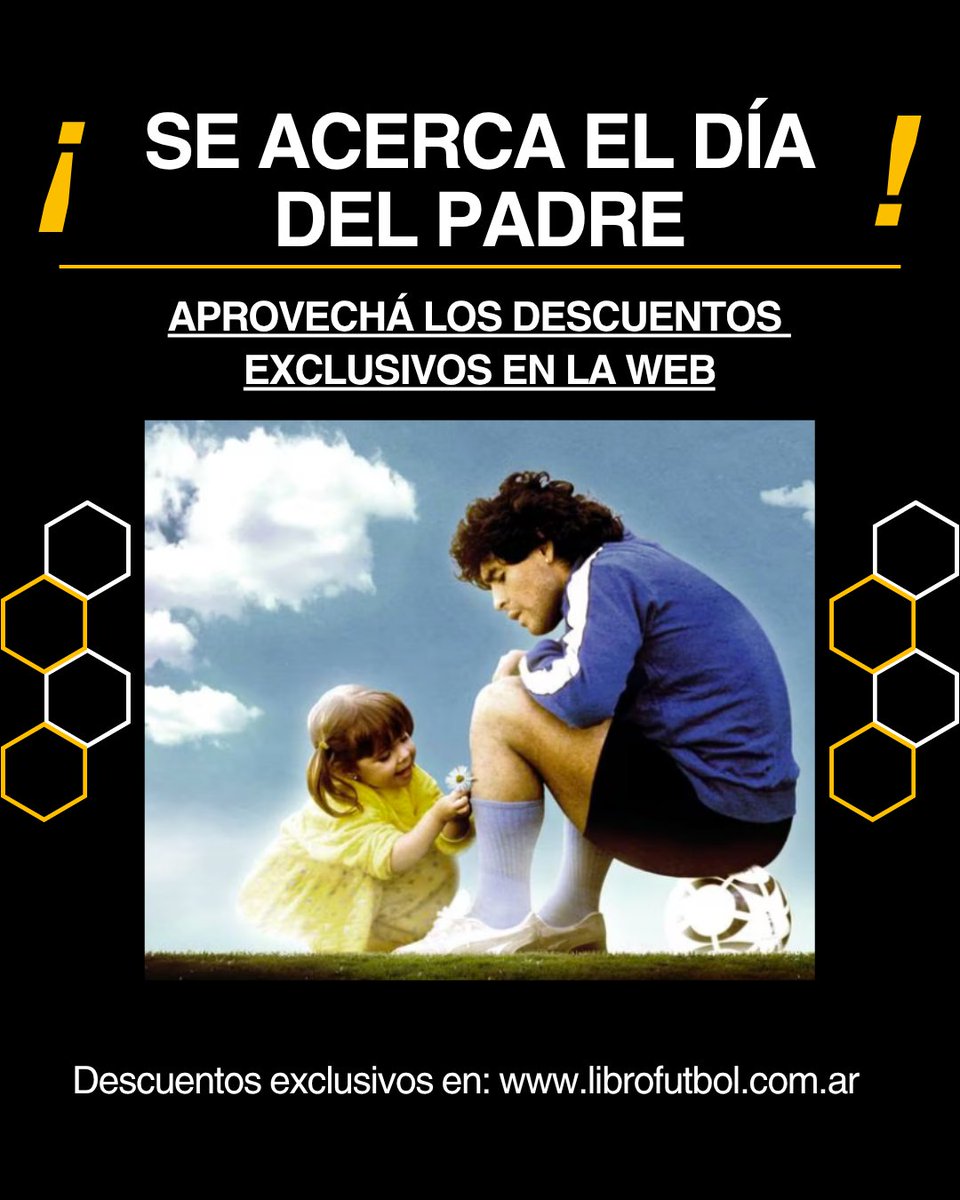 🎁 ¡Se viene el Día del Padre! 

💥 En nuestra web te esperan descuentos exclusivos pensados para que puedas elegir lo mejor sin gastar de más. 

🔗 Entrá ahora, aprovechá las promos especiales y adelantate con el regalo ideal: librofutbol.com