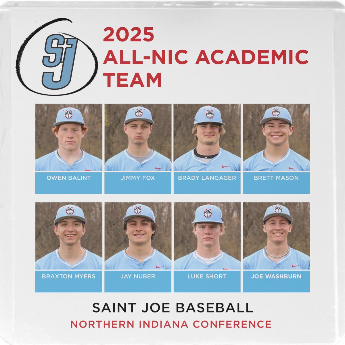 Congratulations to our All-NIC Academic Team members. The following student-athletes have a 3.50 or higher cumulative GPA. So proud of these guys!