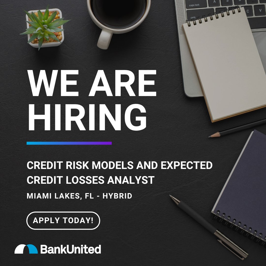 #WorkWithUsWednesday 📣 Looking for a new career? We're  hiring at BankUnited! Join a collaborative team and grow your career. Apply today! #WeAreHiring #NowHiring #CareerOpportunities #BankUnited #JoinOurTeam #JobSearch bit.ly/4kJUFcR