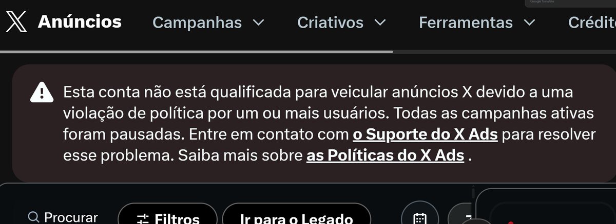 aqui me baniram de fazer anuncio, até hoje não falaram o motivo
