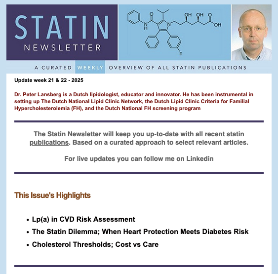 Statin Literature Update week 21 &amp; 22 - 2025 - mailchi.mp/f9c108788a18/s…