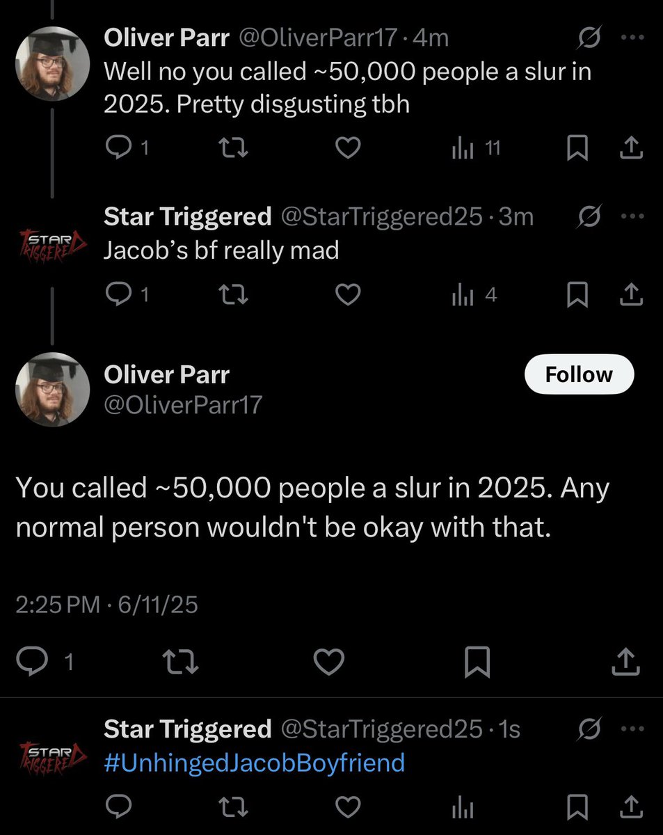 StarTriggered25's tweet image. Jacob’s boyfriend is on the attack!