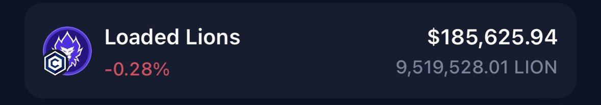 Hodling $LION still. 

Any thoughts on the future of Loaded Lions and $CRO?