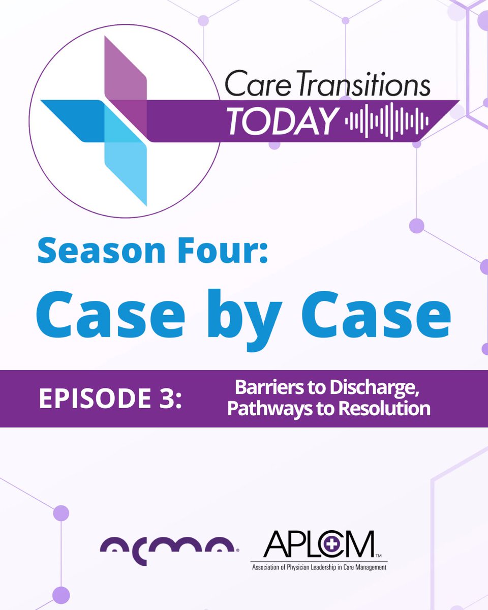 TheACMA's tweet image. 🎙 New Episode Alert: Barriers to Discharge, Pathways to Resolution
 
🔗 Listen now: hubs.la/Q03rLPD-0
 
#CaseManagement #CareCoordination #UtilizationReview #PhysicianLeadership #HealthcareLeadership