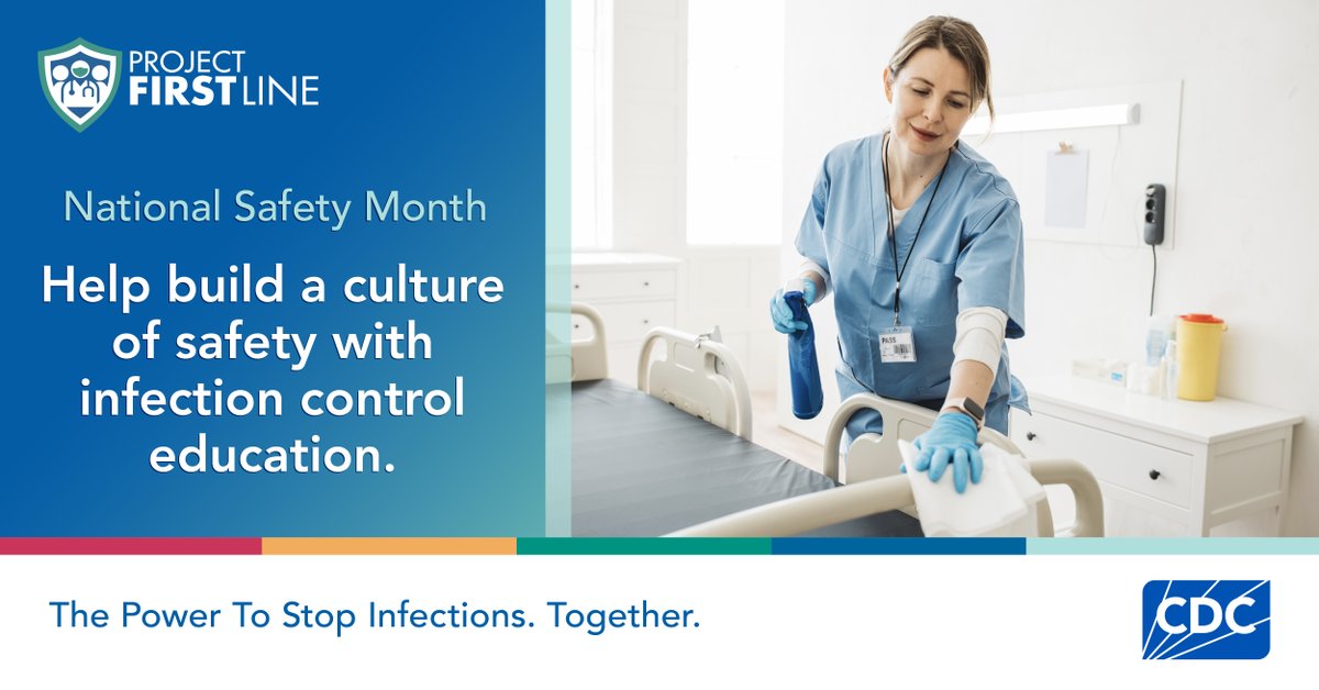 CDC_Firstline's tweet image. During #NationalSafetyMonth, consider the ways you can make health care safer for residents, patients, and coworkers. To access resources and trainings on infection control, visit: bit.ly/3X4TfkQ