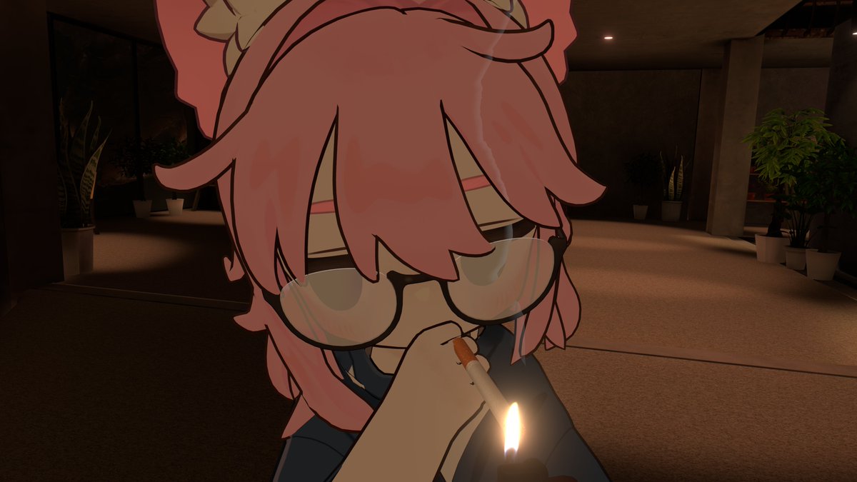 흡연하는 키펠쨩...