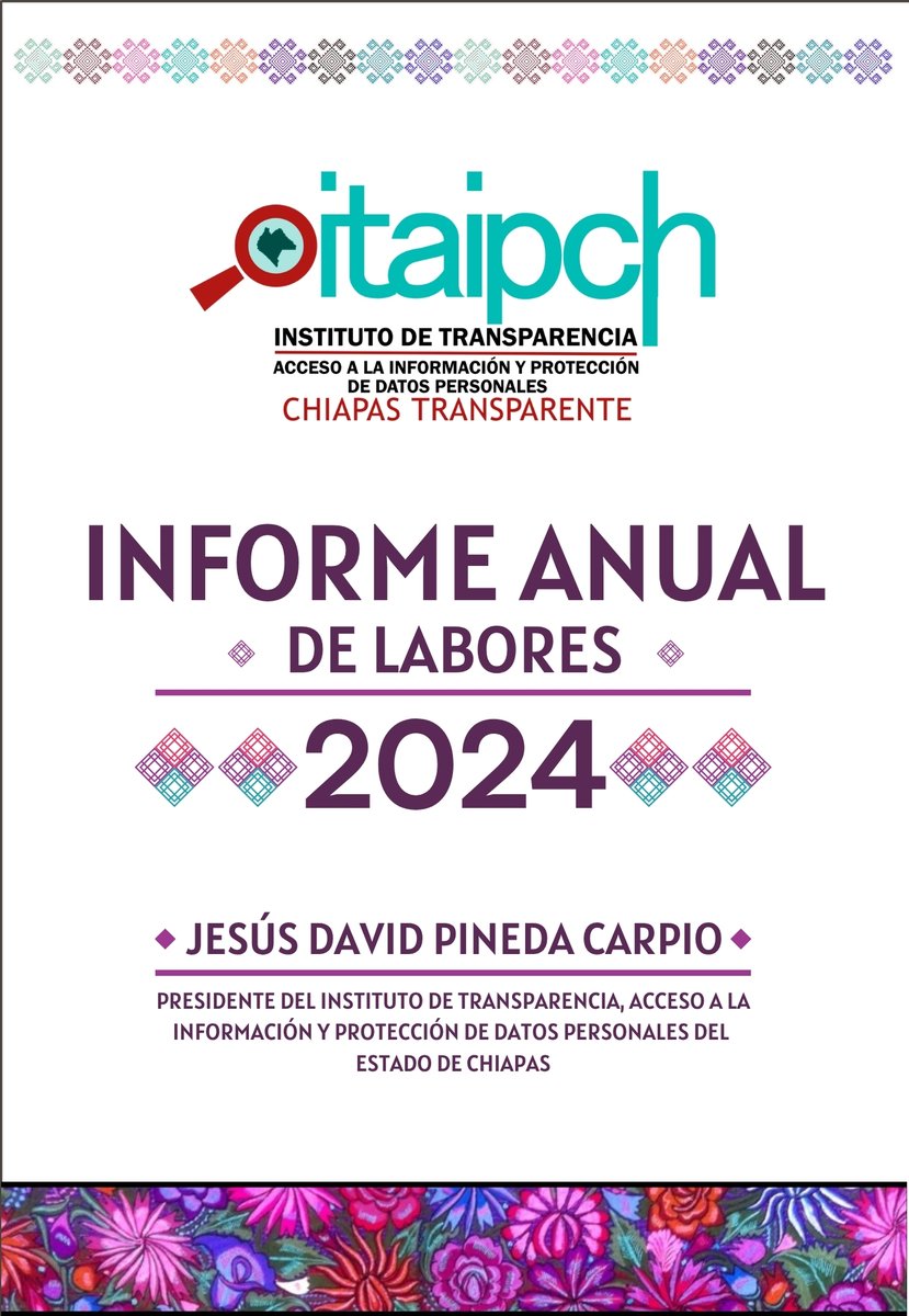 ➡️¡𝐂𝐨𝐧𝐨𝐜𝐞 𝐥𝐚𝐬 𝐚𝐜𝐜𝐢𝐨𝐧𝐞𝐬 𝐪𝐮𝐞 𝐞𝐥 𝐈𝐓𝐀𝐈𝐏 𝐂𝐡𝐢𝐚𝐩𝐚𝐬 𝐚 𝐫𝐞𝐚𝐥𝐢𝐳𝐚𝐝𝐨 𝐞𝐧 𝐛𝐞𝐧𝐞𝐟𝐢𝐜𝐢𝐨 𝐝𝐞 𝐥𝐚 𝐜𝐢𝐮𝐝𝐚𝐝𝐚𝐧í𝐚!
#InformeAnualdeLabores2024
🔎📃Consúltalo en la siguiente liga itaipchiapas.org.mx/images/doc/inf…