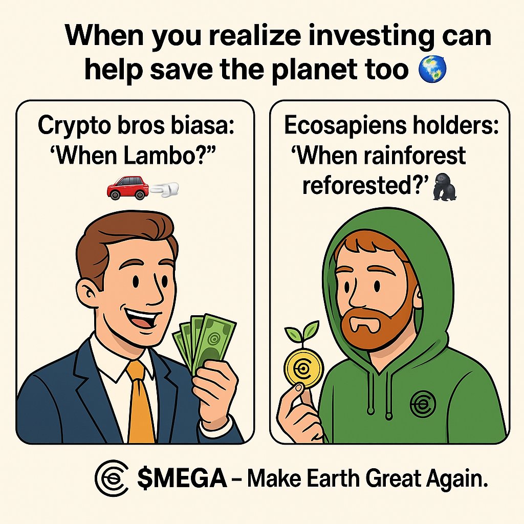 Ultrasindoking's tweet image. Crypto bros going green? @ecosapiensxyz
#Ecosapiens #GreenWeb3 #meme