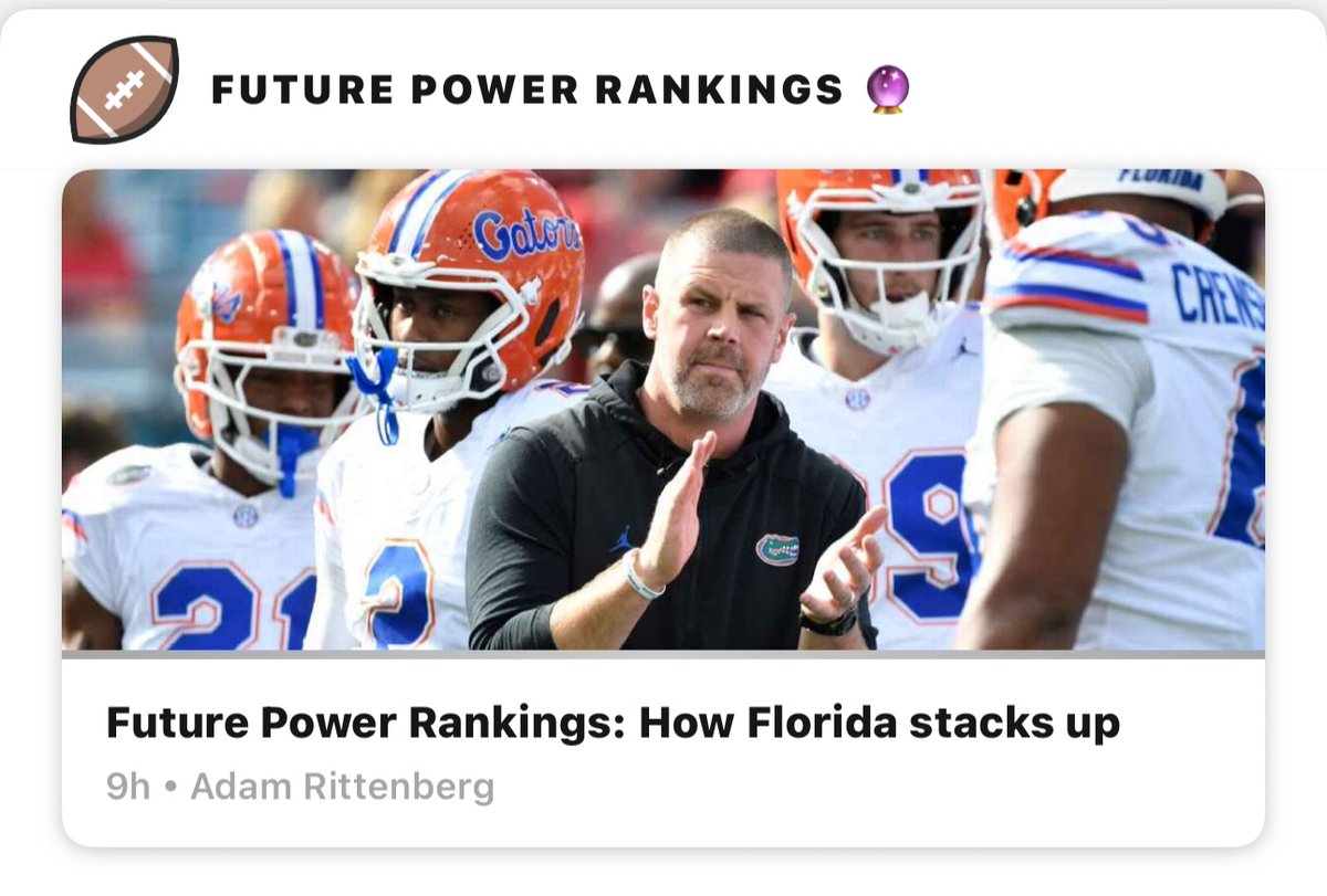 Not content with Power Ratings, ESPN has now gone next-gen with future power ratings. What happened to covering sports?