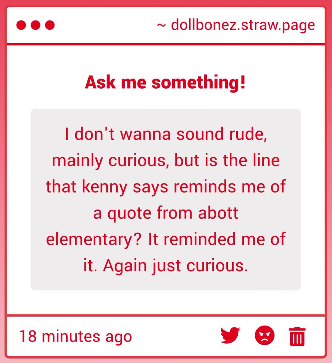 dollbonezstrawb's tweet image. BAHAHA YES THATS EXACTLY WHERE ITS FROM. I was PRAYING someone recognized it馃檹