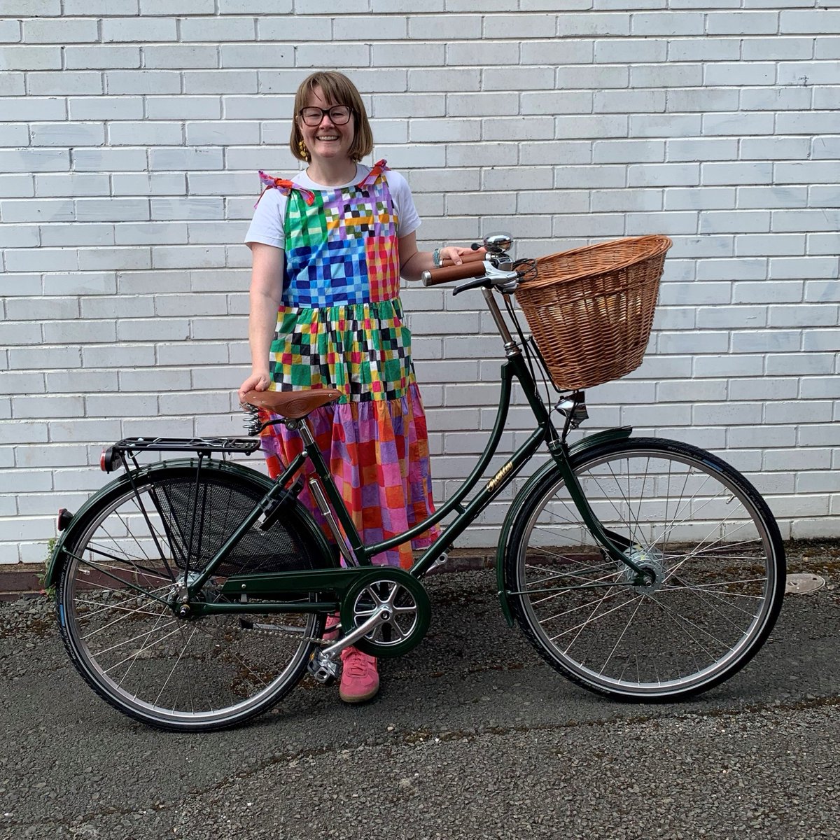 Carmel collecting her new Pashley Princess Sovereign.