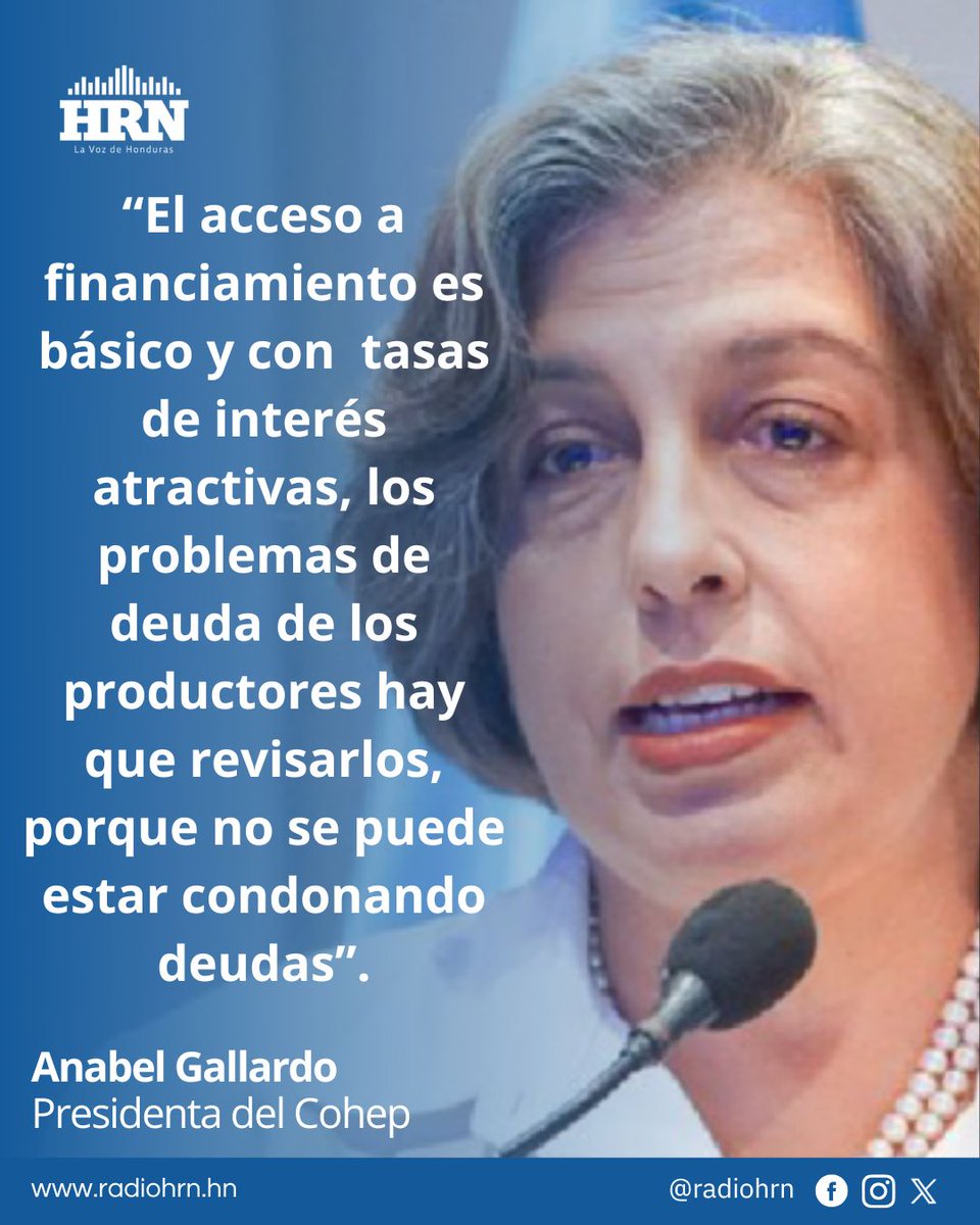🔴#RadioHRN Anabel Gallardo, presidenta del Cohep en relación a los productores nacionales. 👇

radiohrn.hn