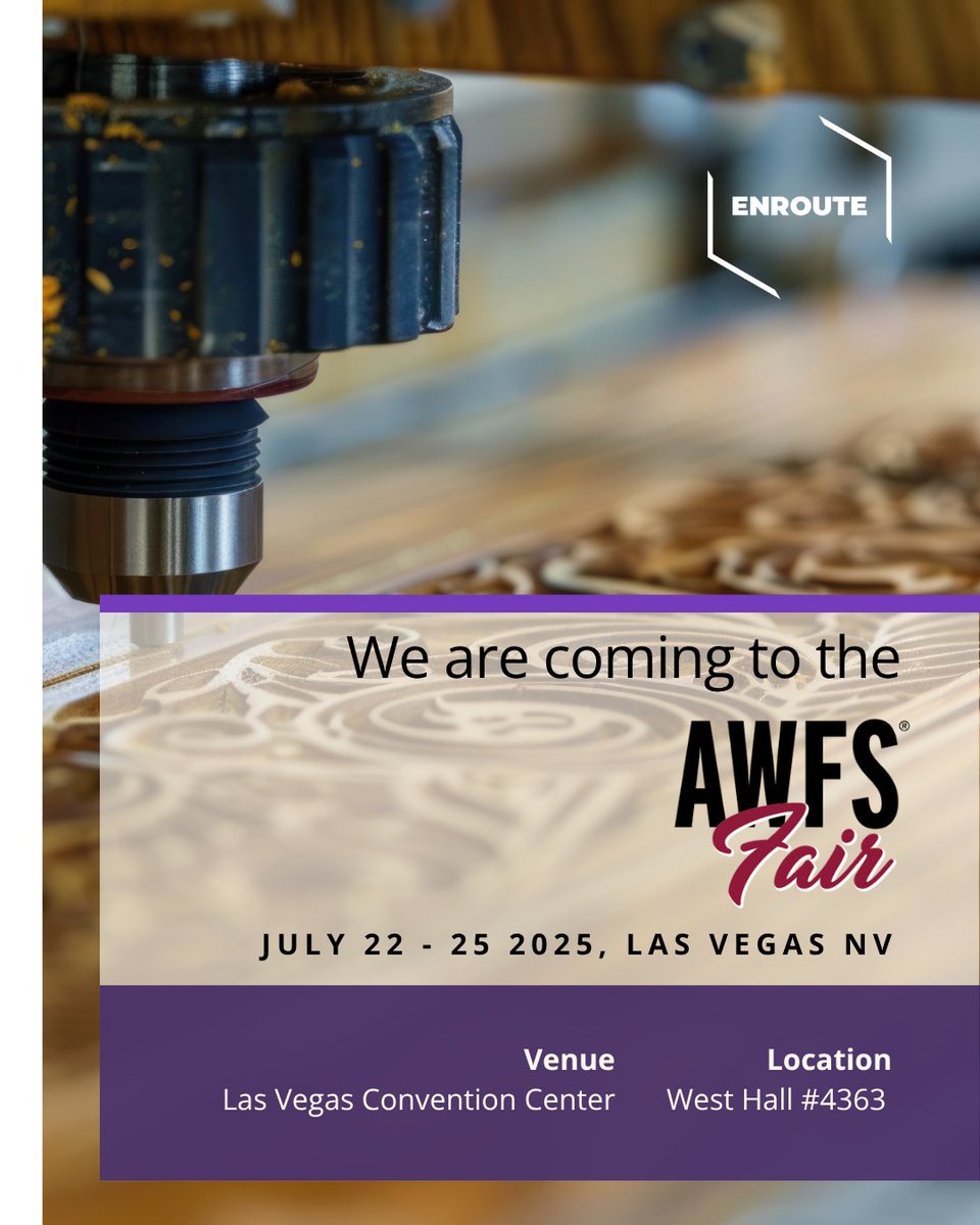 SAi is heading to #AWFS2025!

Come see EnRoute in action at the biggest woodworking show in the U.S.
📍 Booth 4363 | July 22–25 | Las Vegas

#CNCWoodworking #CADCAM #SAi #EnRoute
