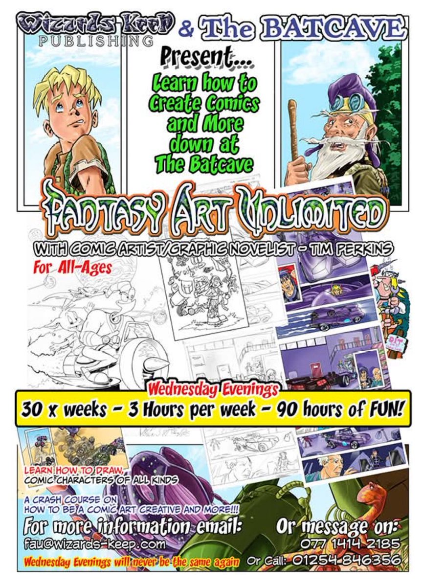 Learn to draw comics with ex-Marvel comic artist Tim Perkins. Book your FREE taster session today!