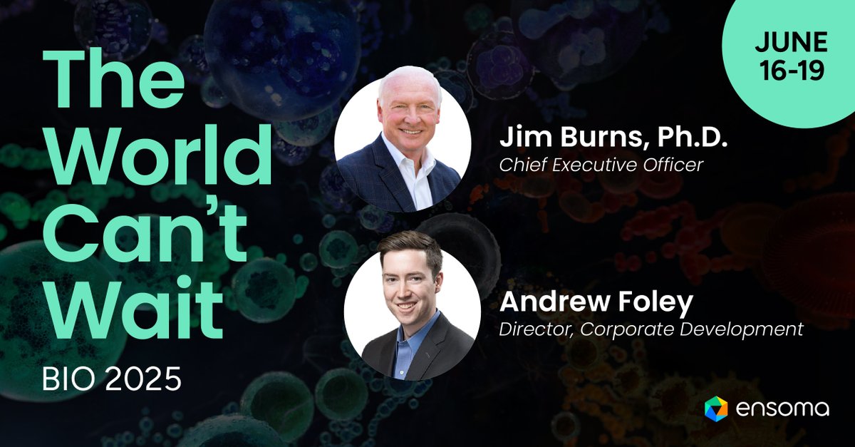 EnsomaBio's tweet image. The world can&apos;t wait for breakthrough therapies and medical innovations. That&apos;s why events like #BIO2025 are a cornerstone of our industry, and we value opportunities to engage with the #geneengineering community. Connect with CEO Jim Burns &amp;amp; Director of Corporate Development…