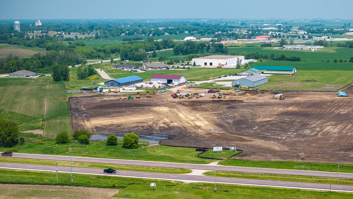 Dirt work has begun in Boone at the Daisy Brand 1-million square foot production facility. This is the start of a $1.2 billion investment in the region. Aerial photos courtesy Gray Beard Drones.