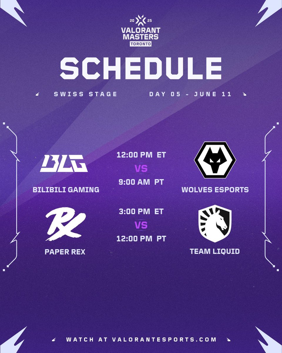 4 équipes pour seulement 2 places restantes en playoffs des #VALORANTMasters Toronto !

🔴 twitch.tv/VALORANT_fr