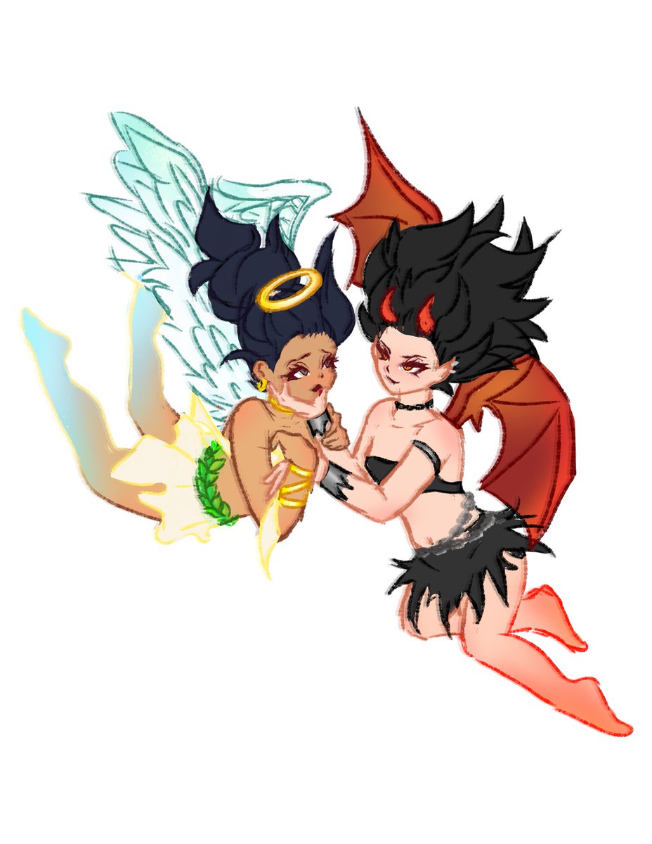 Re-uploaded art because I'm short on inspiration, I hadn't posted the colored version here anyway :)

#CauliKale #Caulifla #Kale