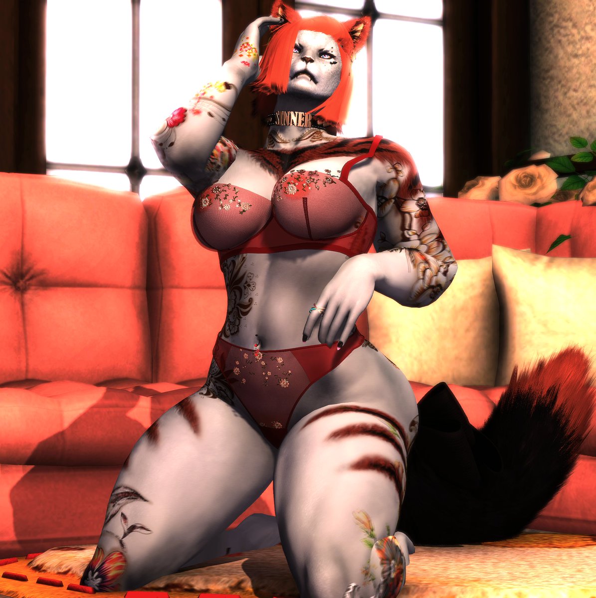 A little bit of beauty for your day, a pretty kitty in a pretty outfit ♥♥
Told you id post Hrothgal