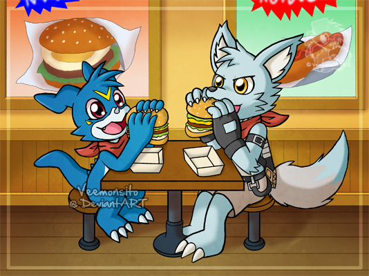 Hamburger Village's best 🍔
#Digimon #DigimonOC #デジモン