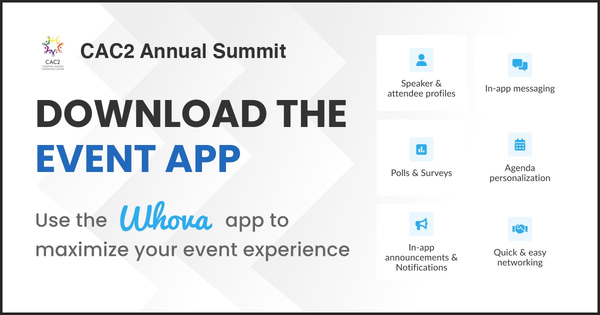 cac2org's tweet image. We are less than a week away from the start of our CAC2 Annual Summit 2025!
Have you registered yet? cac2.org/2025-annual-su…
Register and Download the WHOVA app today to get the most out of the CAC2 Annual Summit 2025 experience. We hope to see you all soon!