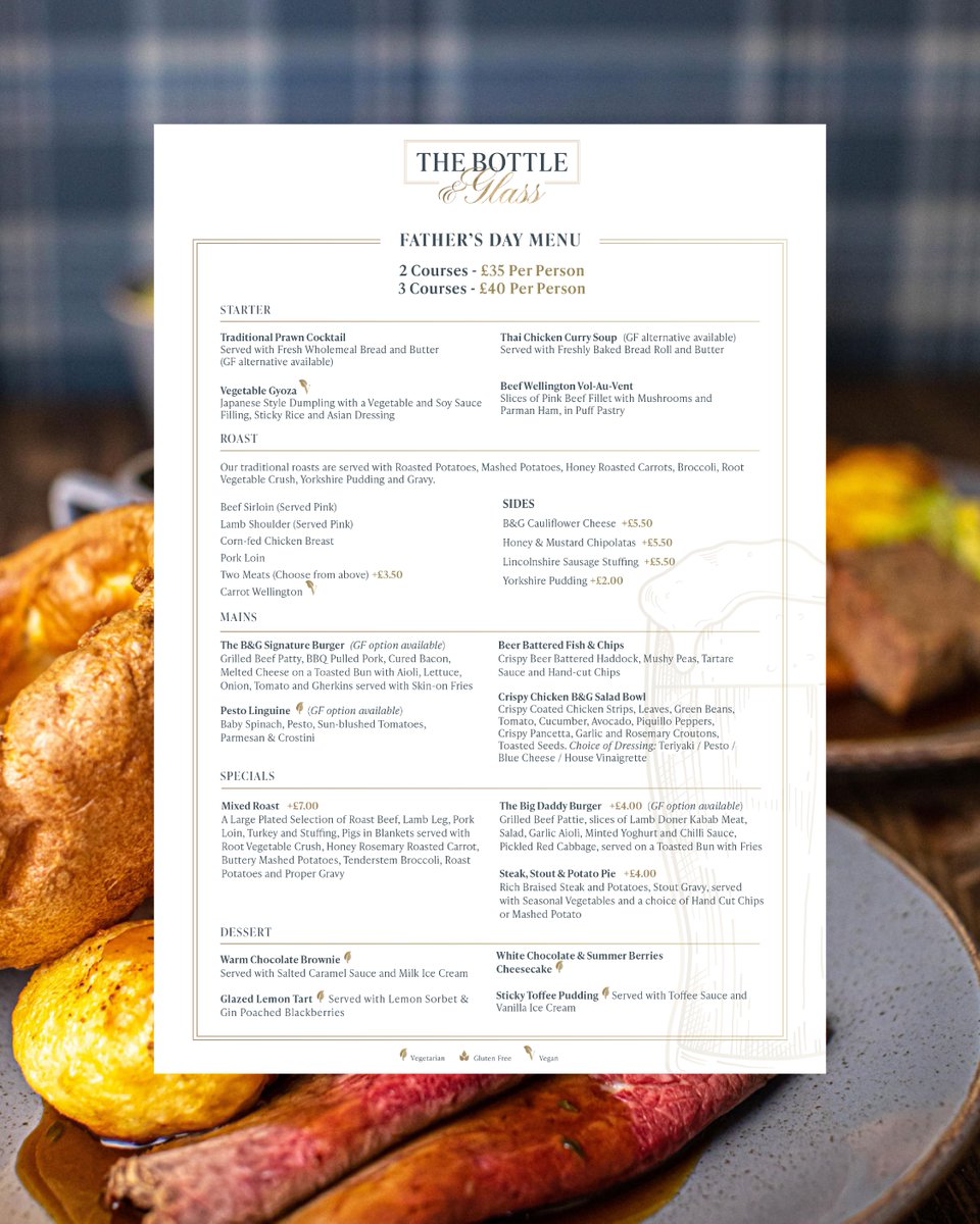 BottleGlassPub's tweet image. Due to high demand, we've extended our food service hours on Father's Day until 8pm!π
Join us for a day of great food, great beer and quality time with loved ones as we serve up our exclusive Fatherβs Day Set Menu from 12-8pm!ππ
Book your tableπ΄bit.ly/3ke9bgX