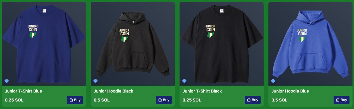 store.fun ๐ฆ (@storedotfun) on Twitter photo We are giving away 1 t-shirt for every $JUNIOR t-shirt you buy to support kids in Nigeria!
๐ณ๐ฌ๐ค๐ฆ
in collab with <a href="/Delarexjunior/">junior๐ฎโโ๏ธ</a> and <a href="/Vixbrr/">Vixbrr (TTC)</a>
go shop now, link on replies๐ We are giving away 1 t-shirt for every $JUNIOR t-shirt you buy to support kids in Nigeria!
๐ณ๐ฌ๐ค๐ฆ
in collab with <a href="/Delarexjunior/">junior๐ฎโโ๏ธ</a> and <a href="/Vixbrr/">Vixbrr (TTC)</a>
go shop now, link on replies๐
