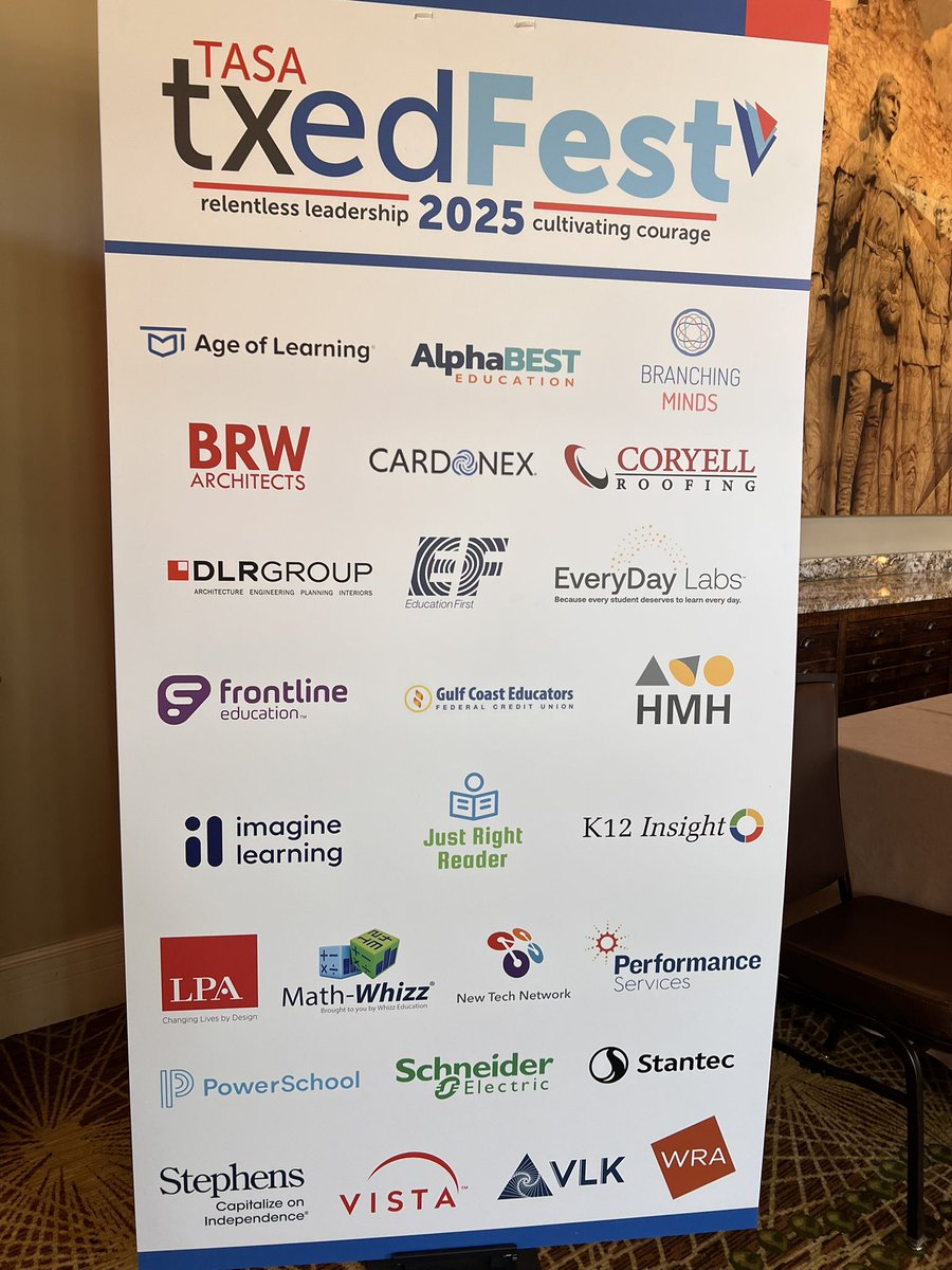 tasanet's tweet image. That’s all for #txedfest 2025! #txed, please mark your calendars for June 8-10 for the 2026 conference once again here in SA at the Hyatt Hill Country. Thank you to all those who made this year’s event so impactful, especially our sponsors! #summerlearning #InspiringLeaders