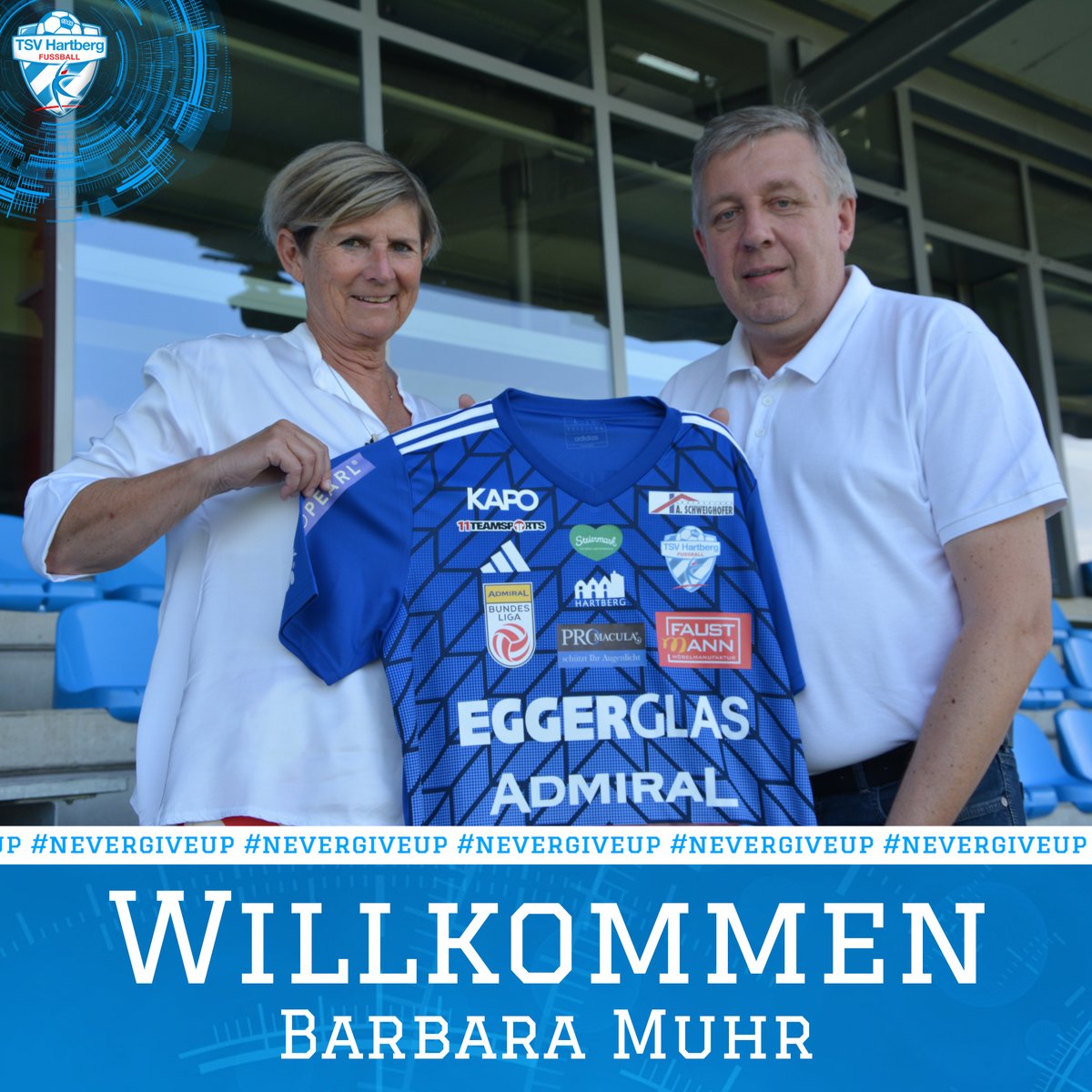 Mag. Barbara #Muhr verstärkt den TSV Egger Glas Hartberg ab sofort im Bereich Sponsoring/Marketing/Events. 🫱🏽‍🫲🏻

ℹ️ tsv-hartberg-fussball.at/barbara-muhr-v…

💙-lich Willkommen in der TSV-Familie! 

#muhr #forzatsv #nevergiveup