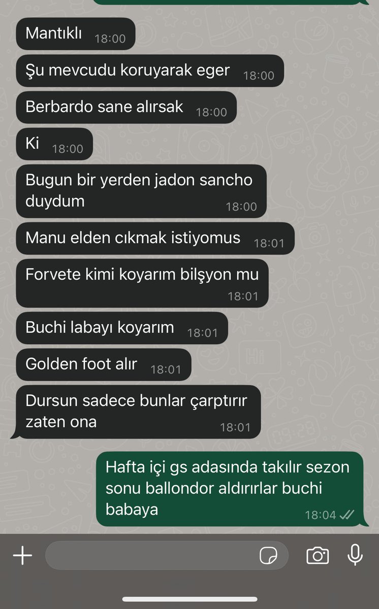 Bizim kafa anlık şuralara geldi maalesef