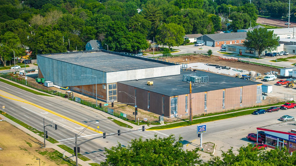 An aerial update of the Fitch Family Indoor Aquatic Center. When complete, the project will provide year-round recreational swimming opportunities in the community. Read more about this new 38,900 square foot amenity online. PC: Gray Beard Drones.
amesalliance.com/traction-stori…