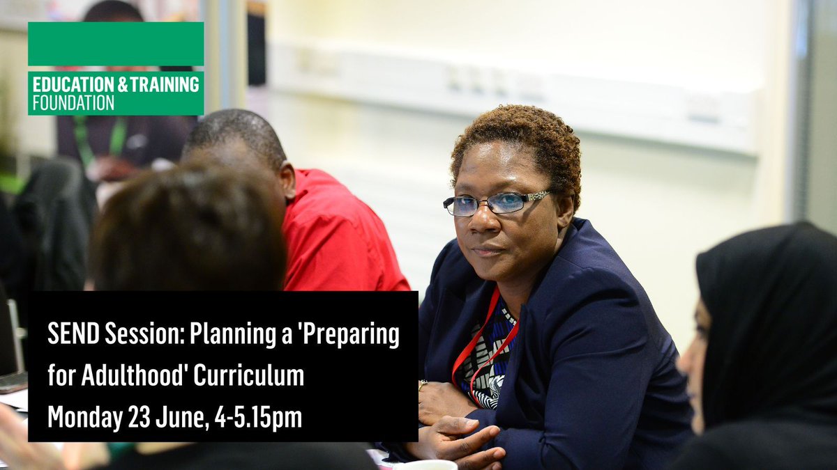 Join our session, facilitated by Natspec,  to explore how to deliver a curriculum that has a positive impact on learners with #SEND moving into their futures. 

 📅 23 June | 💻 Live online 

🔗 buff.ly/0vOuIL9