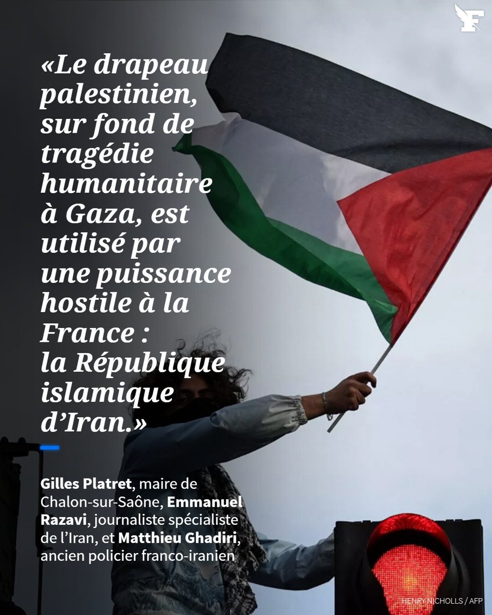 Promu par la République islamique d’Iran et allègrement brandi en France, le drapeau palestinien se propage et en révèle l’inquiétante islamisation, alertent-ils. →l.lefigaro.fr/dxh