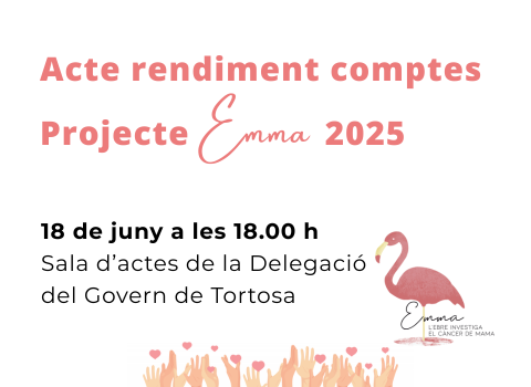 🎗️ El #ProjecteEmma fa 5 anys
📅 El 18 de juny, a les 18 h, la sala d’actes de la Delegació del Govern a les Terres de l’Ebre acollirà un acte de transparència i rendiment de comptes.
+info 👉 icsebre.cat/wg/cinc-anys-d… 
<a href="/ProjecteEmma/">ProjecteEMMA</a> <a href="/salutcat/">Salut</a> <a href="/DoctorFerran/">Fundació Doctor Ferran</a> <a href="/icscat/">ICS. Generalitat</a>