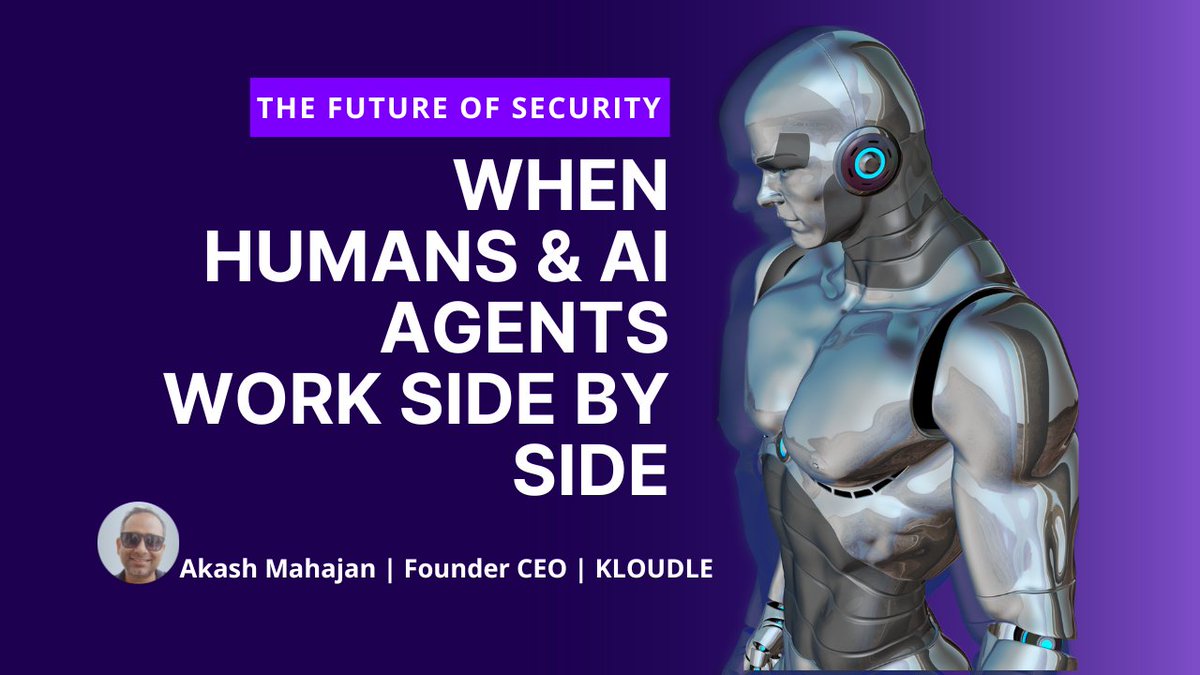 Kloudleinc's tweet photo. What is the future of security when humans and AI agents work side by side? 

https://t.co/AvKOqfkMWD https://t.co/wM5zVHqg3V