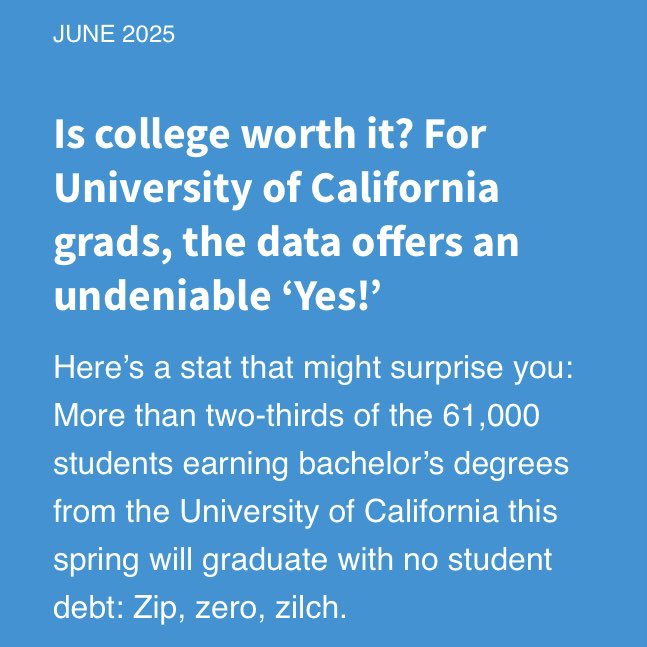Public colleges and universities can help students graduate with zero college debt. Don't overlook them as you build your college list this summer.
#uofcalifornia
#college4careers