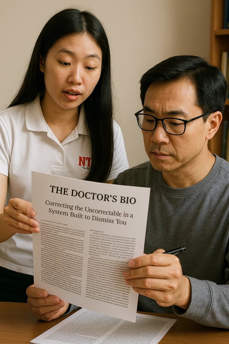 Michael30303521's tweet image. 📘 New Weekly Column: The Doctor’s Bio
A sixth-year NTU PhD. One tangled sentence. No sleep.
She found a tutor who couldn’t read medicine—but could rewrite English. Two months later, she was in D.C. and hired in Maryland.

📖 Read: facebook.com/mikestrategicc…
#NTUPhD #WeeklyColumn