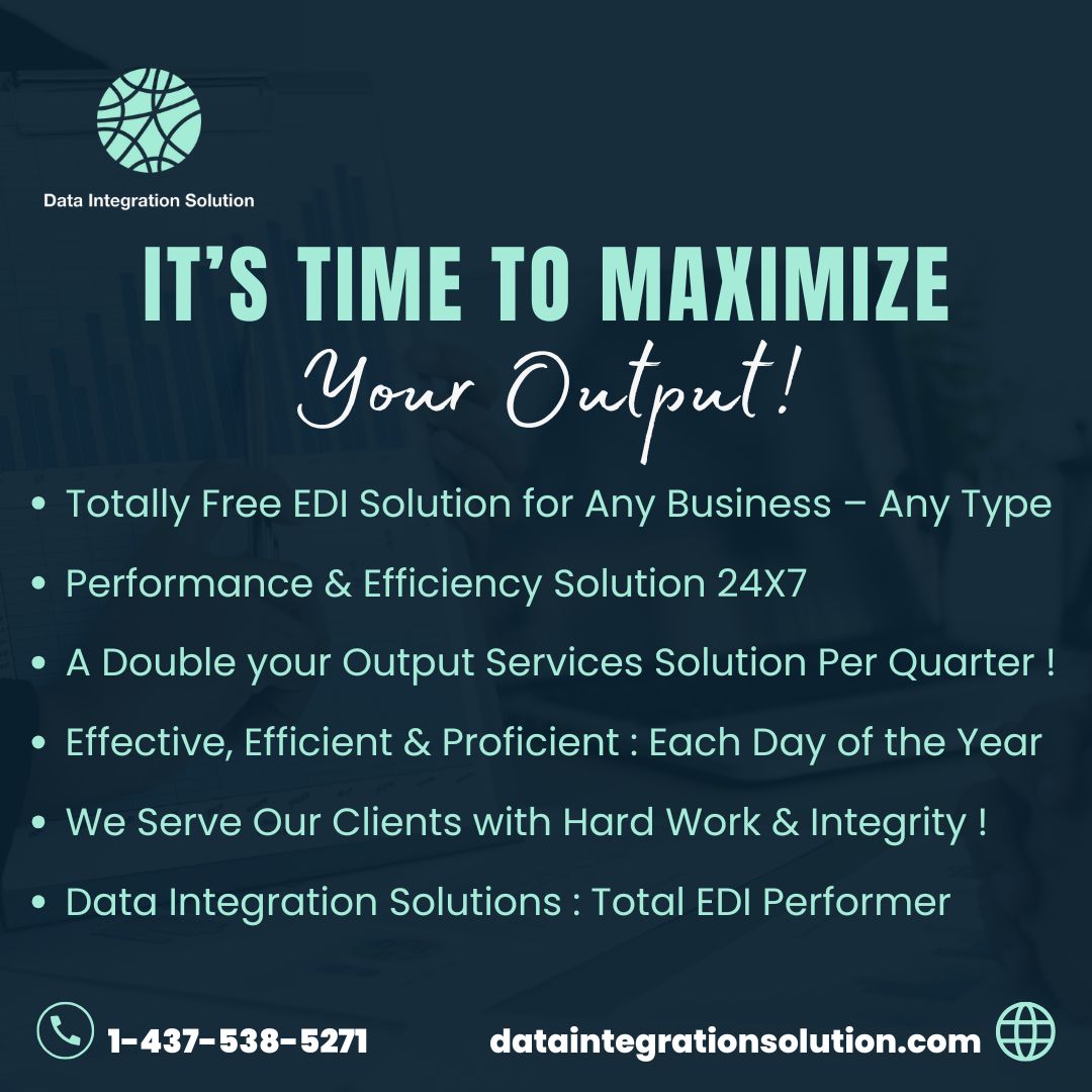 DataInteg07's tweet image. Unlock peak performance with our FREE EDI solution! 📷
From boosting efficiency to doubling your output, Data Integration Solution delivers results that speak for themselves. Ready to grow?
#edisolutions #BusinessBoost #outputmaximization #EfficiencyMatters