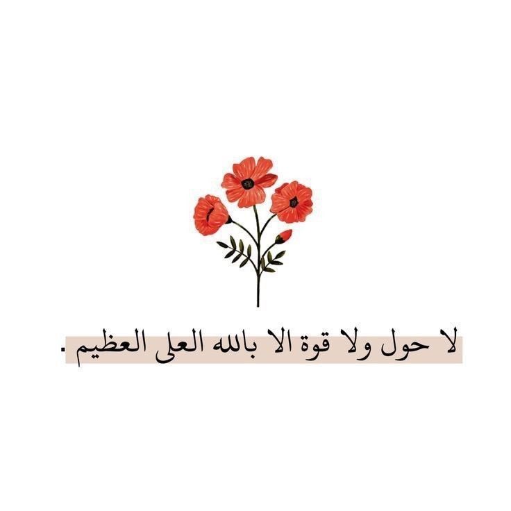 ما وجدت كلمةً تهوّن الصعاب وتدفع القلق مثل
 "لا حول ولا قوّة إلّا بالله"
تجمع بين تسليمٍ ورضا، وبهذا تهدأ النفس وتستقرّ❣️