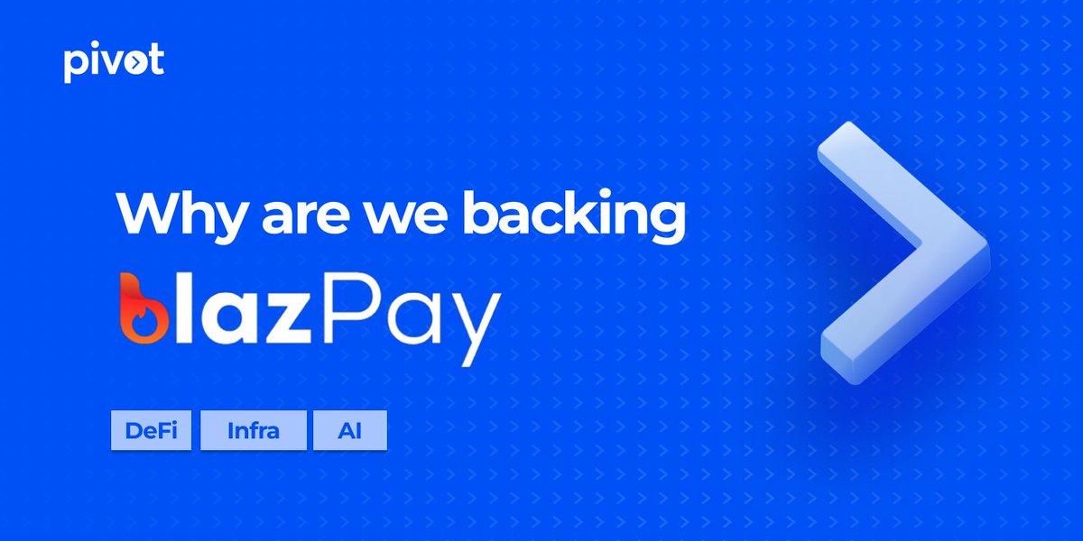 1/ ⚡ We are backing <a href="/blazpaylabs/">Blazpay</a> ⚡

We are elated to announce that <a href="/0xPivot_/">Pivot</a> is backing Blazpay, a next-gen #DeFi interface that’s simplifying crypto adoption through #AI-native infrastructure and conversational experiences.

Here’s why we believe in their mission 🧵👇

🔗