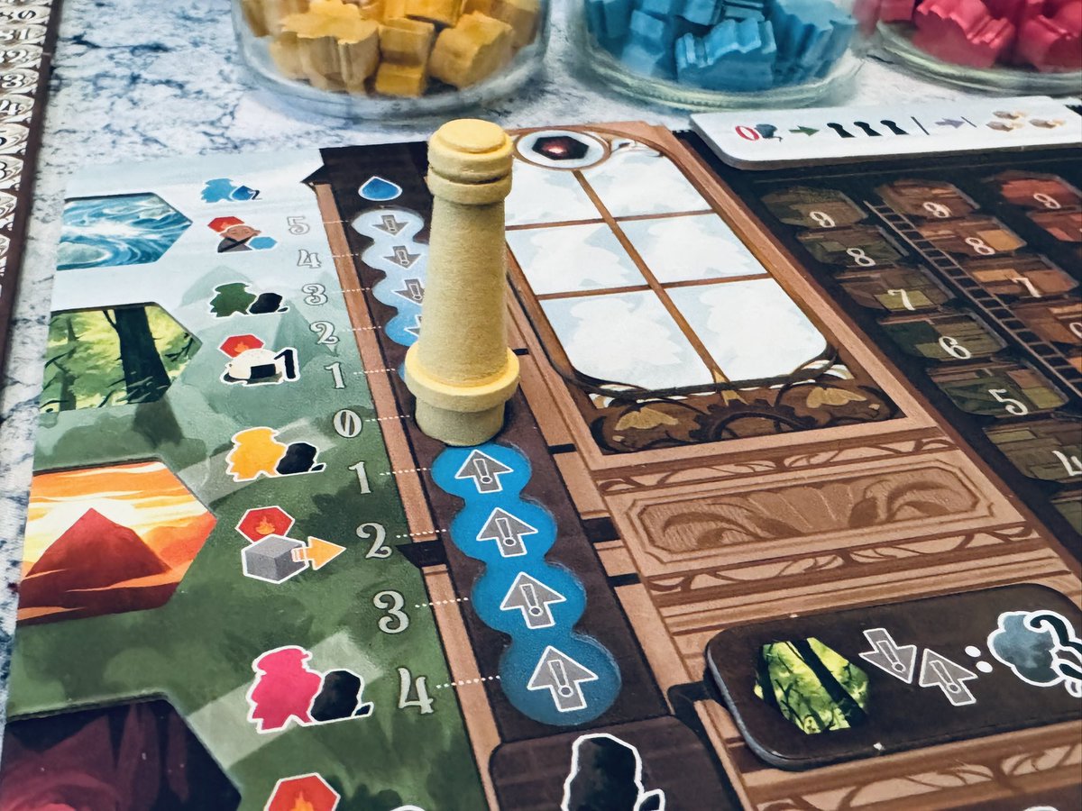 WojennikTV's tweet photo. In “Daitoshi” by Portal Games, you play as industrial magnates developing a city 🏘️ Expand districts, electrify them, discover inventions, and trade with other cities. But be wary of angering the Yōkai, guardians of nature 🦚 #boardgames #Daitoshi https://t.co/vdEShfa5cG