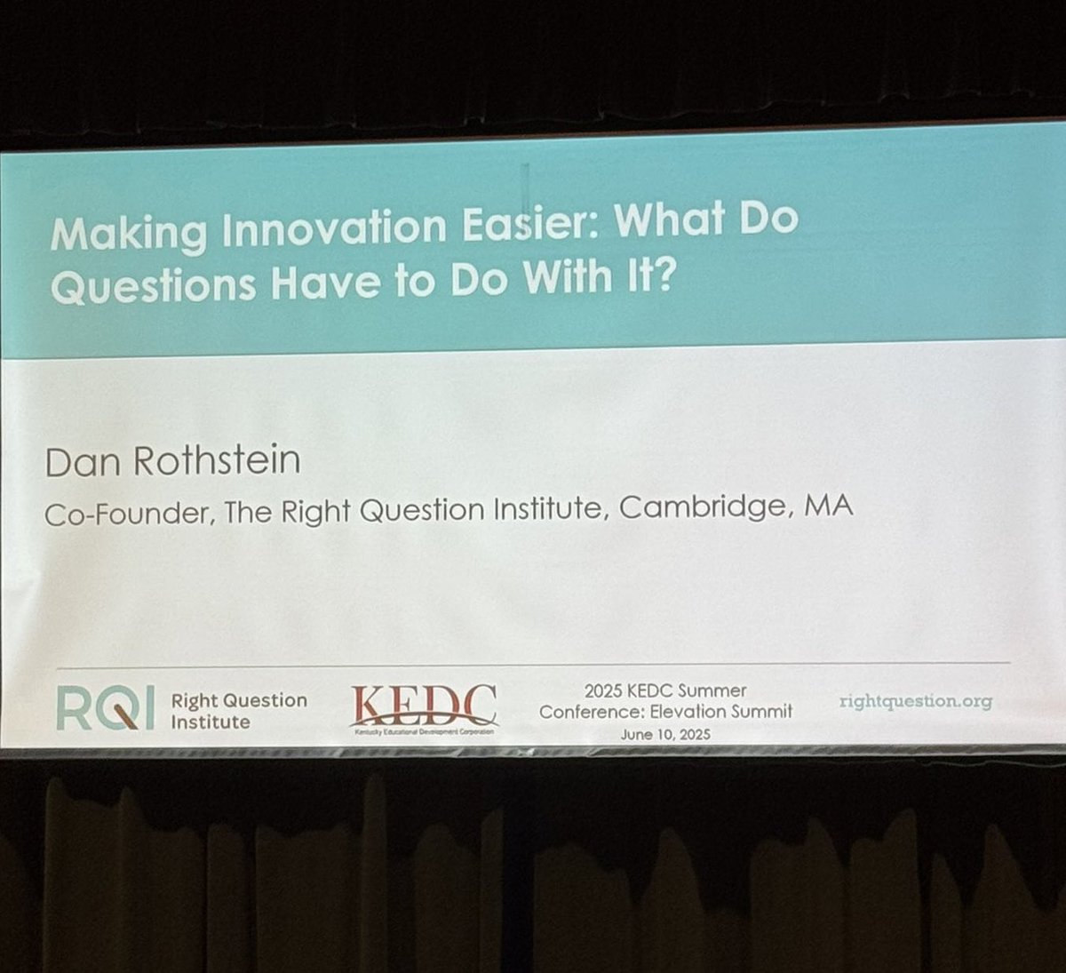 3jonesgirls's tweet image. Keynote speaker, Dan Rothstein,  led a session on developing student empowerment through developing questioning skills through the RQI technique. We were gifted his book for free too! #chaching 💫🙋🏼🙋🏼‍♀️Thank you @KyCharge @KEDC1 @KEDCGrants #KEDCgrants