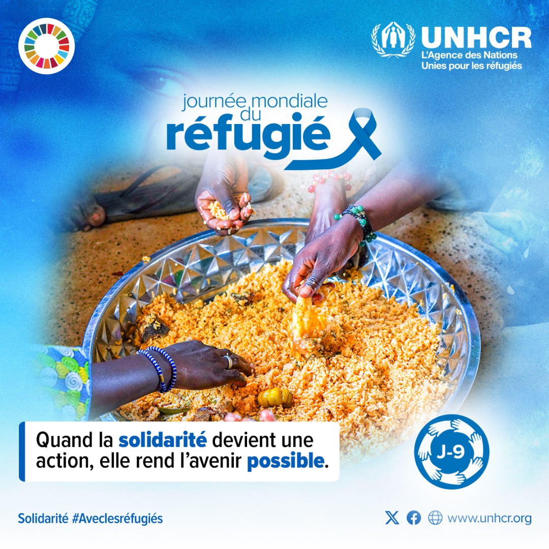 UNHCR Burkina Faso (@unhcr_bf) on Twitter photo Solidarité #Aveclesréfugiés
Commémoration de la Journée Mondiale du Réfugié, édition 2025 - Jour J-9
<a href="/UNHCRWestAfrica/">UNHCR West & Central Africa</a> Solidarité #Aveclesréfugiés
Commémoration de la Journée Mondiale du Réfugié, édition 2025 - Jour J-9
<a href="/UNHCRWestAfrica/">UNHCR West & Central Africa</a>