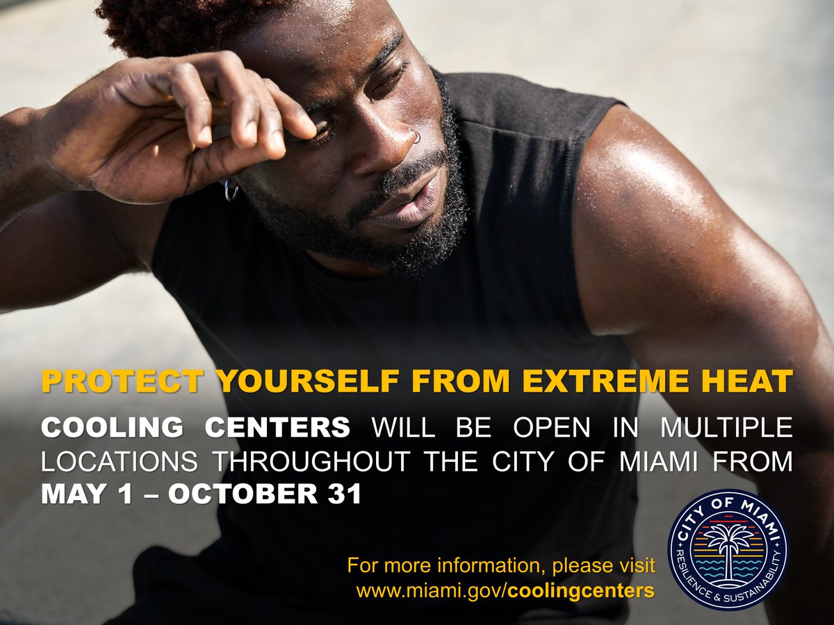 Feeling the heat? Visit one of our cooling centers today! To find the nearest Cooling Center to you, please visit: miami.gov/coolingcenters