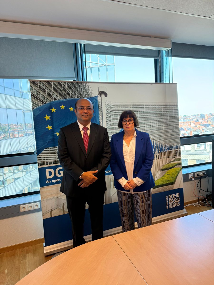 It was a pleasure for Amb Masudul Alam to meet Ms. Sabine Weyand, DG for Trade and Economic Security of the European Commission today. They discussed various trade related matters, including Bangladesh-EU trade relationship. The EU remains our largest export destination.