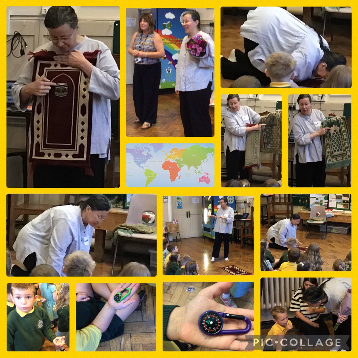 Dosbarth Mrs Walters (@mrswalters_ycs) on Twitter photo Diolch enfawr i Saira Malik am siarad â disgyblion blwyddyn 1 a 2 heddiw am hanes Islam. Dysgon ni lawer am y gweddiau, arferion a lleoedd arbennig. 🕋😁🤝❤️
A huge thank you to Saira Malik for coming to talk to year 1 and 2 pupils about the history of Islam.
<a href="/ysgolcynwydsant/">Ysgol Cynwyd Sant</a> Diolch enfawr i Saira Malik am siarad â disgyblion blwyddyn 1 a 2 heddiw am hanes Islam. Dysgon ni lawer am y gweddiau, arferion a lleoedd arbennig. 🕋😁🤝❤️
A huge thank you to Saira Malik for coming to talk to year 1 and 2 pupils about the history of Islam.
<a href="/ysgolcynwydsant/">Ysgol Cynwyd Sant</a>