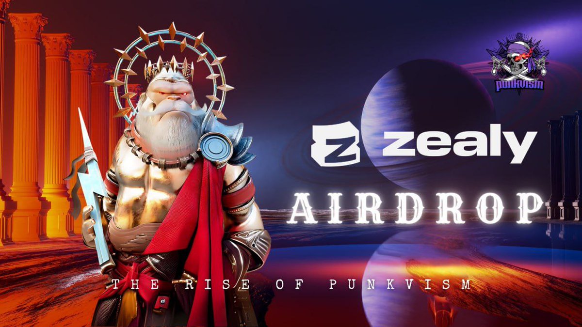 🔥 Join the  PUNKVISM Zealy Event

🎁 Reward Pool - 525USDC + 32,500 PVT (Punkvism Token)
➡️ Top 100 Users will Win

💤 Zealy Link- zealy.io/cw/punkvism/qu…

➡️ More XP = More Rewards 
#Zealy #PUNKVISM #Airdrop #Zealyapp