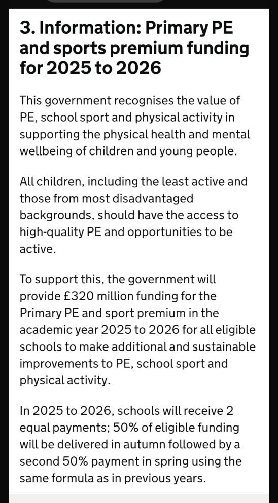 Primary PE Funding extended into 25/26!

Fantastic News! 🙌🏻🙌🏻

Hope our brilliant SGO network are celebrating tonight! 🎉🥳