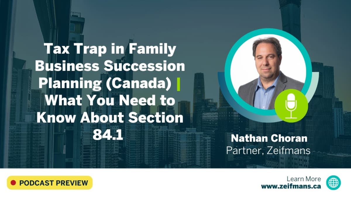 Planning to transfer your business to a family member? Watch this first! 

Did you know that selling your business to a family member could trigger higher taxes than selling to a third party? Due to a snag in tax legislation (Section 84.1), many business owners face …