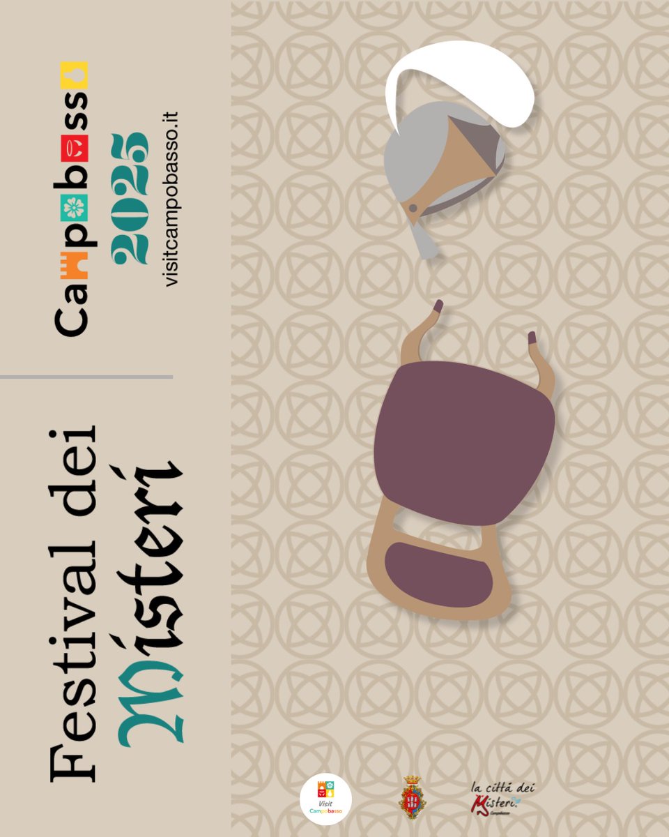 #FestivaldeiMisteri 2025
  
Inizia un cartellone ricco di appuntamenti: musica, mostre,  mercatini e rievocazioni storiche.

Tutte le iniziative e gli aggiornamenti su visitcampobasso.it/events/festiva…

#visitcampobasso #campobasso #molise  #turismo #cultura #LaCittaDeiMisteri